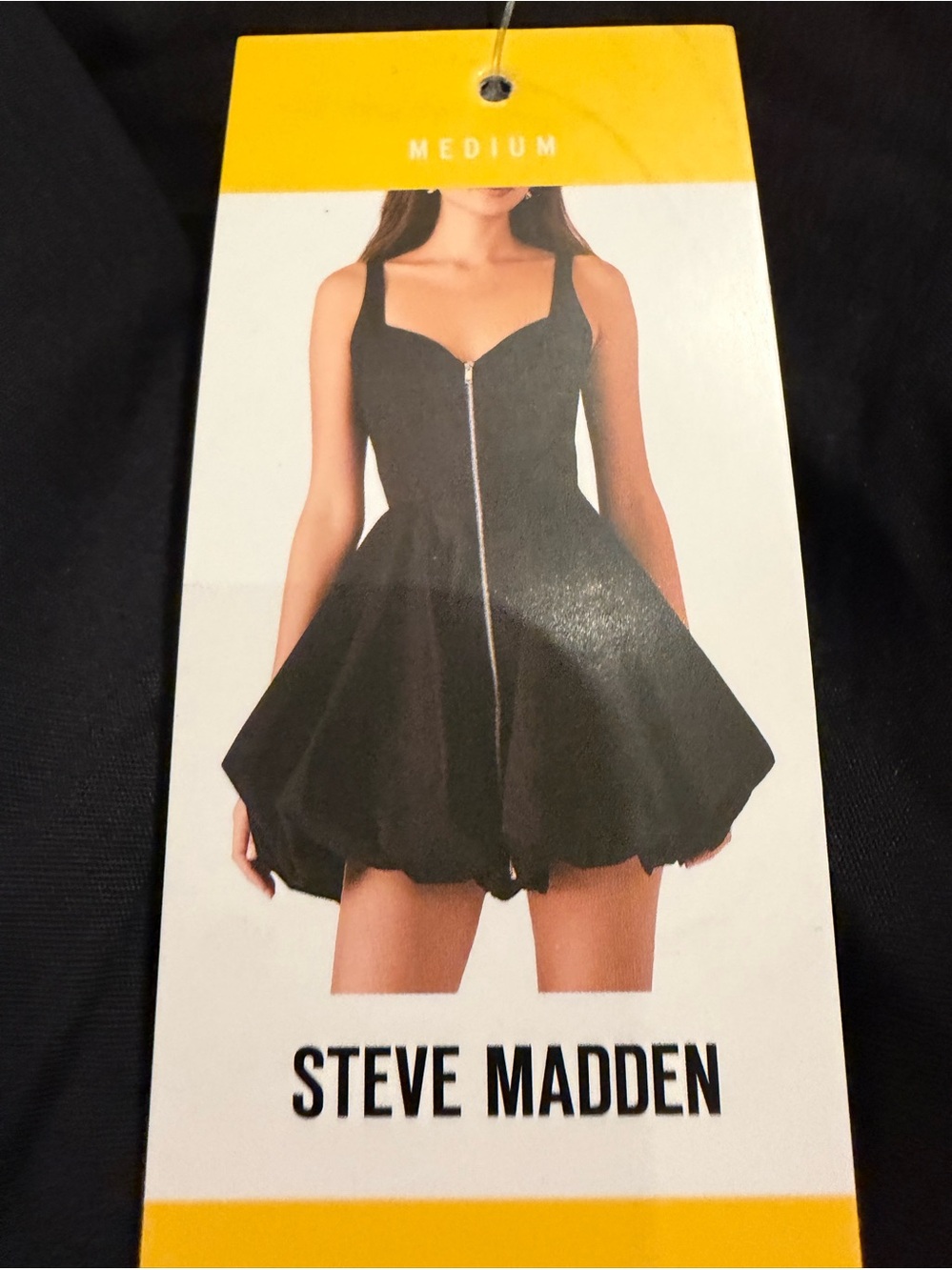 Betsey Johnson Black Zip-Front Mini Dress